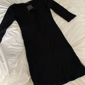 Jersey material top shop Black dress size 8